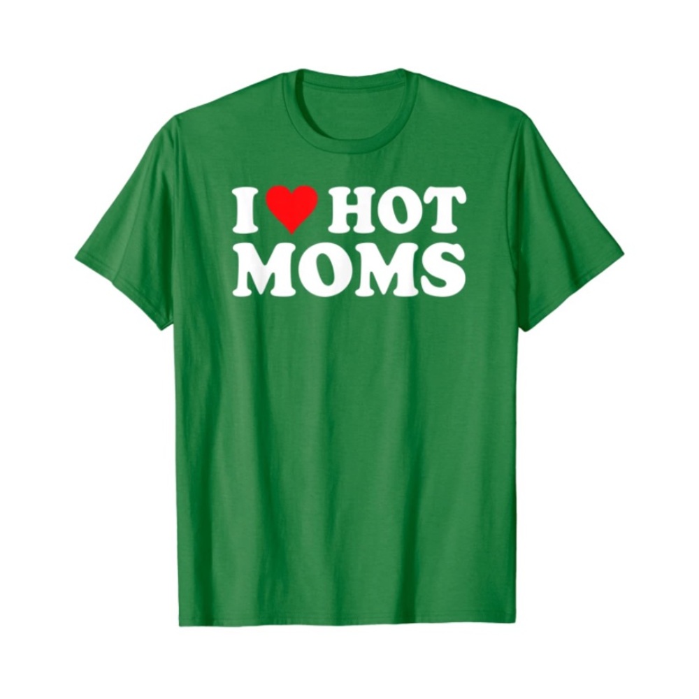 “ I ❤️ Hot Moms” Kelly Green XL Men’s T-shirt